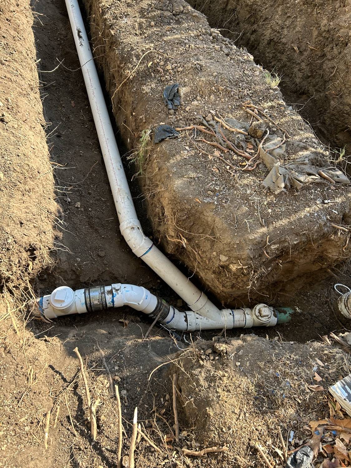 Underground water line leak located and repaired by Blue Diamond Plumbing